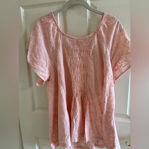 Pink Topshop Flutter Blouse